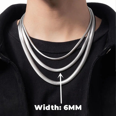 Bold Snake Bone Necklace For Man Woman Titanium Steel Clavicle Chain New Hip Hop Jewelry Unisex Punk Accessories Wholesale
