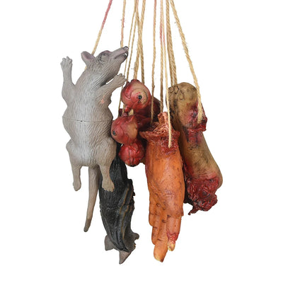 Horror Halloween Ornament Hanging Pendant Scary Bloody Mouse Bat Finger Hanging Props Haunted House Halloween Party Scary Props