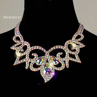 Belly Dance Necklace Rhinestone Female Adult High-End Stage Profession Performance Competition Accessories Dance Jewellery