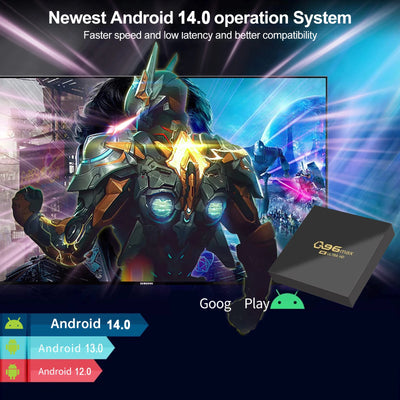 Android 14.0 Q96 MAX Smart TV Box 4G WIFI Set-top Box Allwinner H313 Android Quad Core Media Player Smart TV Box