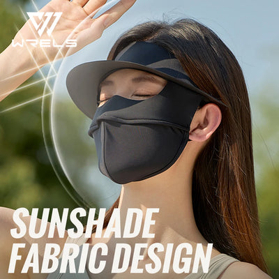 WRELS UV Protection Face Mask Reusable Breathable UPF 50+ Women Summer Face Covering Eye Protection Sunscreen Anti UV Full Mask