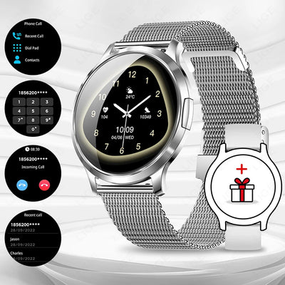 LIGE 2025 New Smart Watch For Women AMOLED Screen Watches IP68 Waterproof Heart Rate Monitor Ladies Smartwatch For Android ios
