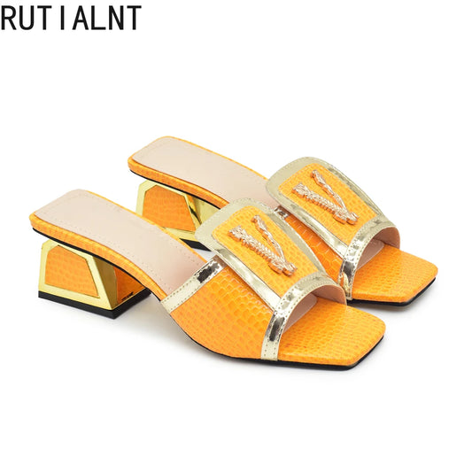 New Fashion Elegant Women Shoes Slip on Open Toe Shoes for Wedding Women Plus Size Women Shoes 43 Luxery Nigerian Party Pumps