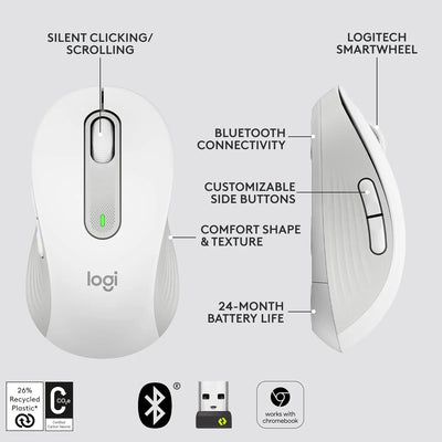 Original Logitech M650 Wireless Bluetooth Mouse Silent Office Laptop Mice For PC/Mac/Multi-Device Right Hand Mouse