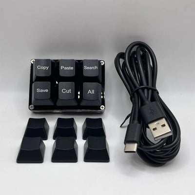 6Keys Copy Paste Search Save Cut Keyboard One Handed OSU Keypad Programmable Mechanical Shortcut Macro Keyboard for Working Game