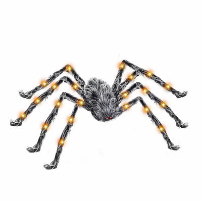 Luminous Halloween Spider Scary Big LED Spider Web Haunted Indoor Outdoor Halloween Decorations Props
