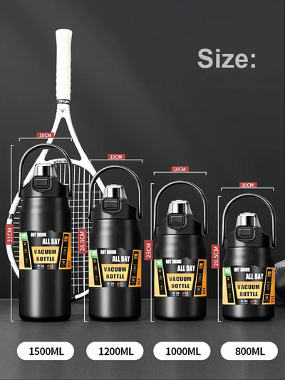 All-steel thermos cup 304 stainless steel men's large capacity tea water separation outdoor car travel kettle 1000ml/1500ml