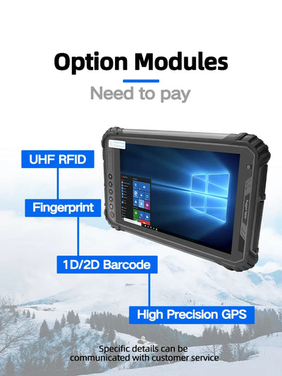 Rugged Windows tablet 8 inch Intel Celeron N5100 RAM 8GB ROM 256GB, rugged tablet, Industrial tablet with 2D scanner ST9-J