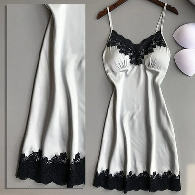 Women Nightie Great Patchwork Women Nightie All Match Pajamas  Sexy Women Nightie for Home