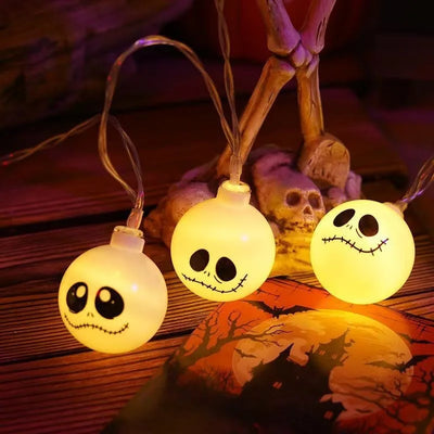 2025 Halloween Day Decoration Ghost String Lights LED Spooky Specter Fairy Lights Ghosts Battery Operated Party Indoor Decor