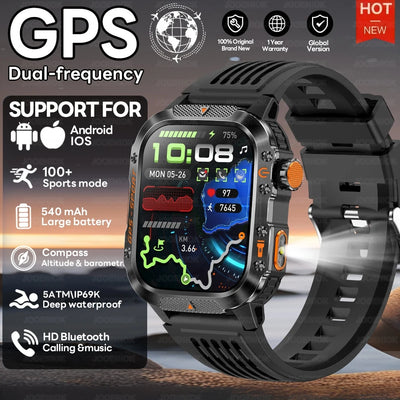 2025 New For HUIAWE GPS Smart Watch Men 540 mAh Battery 3ATM Waterproof Smartwatch Compass Altimeter Barometer Sport Bracelet