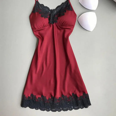 Women Nightie Great Patchwork Women Nightie All Match Pajamas  Sexy Women Nightie for Home