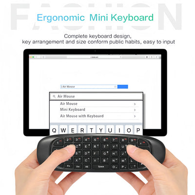 2.4G Wireless Keyboard RGB Backlit Mini Keyboard with Flying Mouse with Voice Control IR Learning for PC Projector TV BOX Laptop