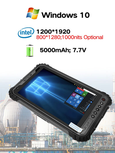 Rugged Windows tablet 8 inch Intel Celeron N5100 RAM 8GB ROM 256GB, rugged tablet, Industrial tablet with 2D scanner ST9-J