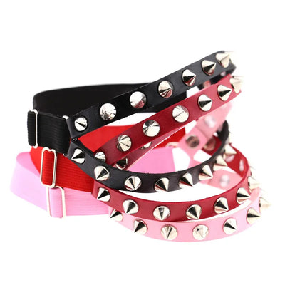 Nail Collar Necklace Bracelet Leg Ring Harajuku Punk Leather Multi Pointed Jewelry Fashionable Neck Chain Collarbone Chain