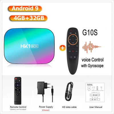 Smart TV Box Android  9.0 4K 100m 1080P HK1 Box amlogic S905X3 Dual WiFi 4GB RAM 32GB 64GB ROM HK1BOX Set Top Box