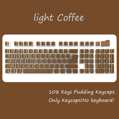 OEM Profile PBT Keycaps 108 Keys Pudding Keycap For Cherry MX Switch Mechanical Keyboard RGB Gamer backlit Key Caps Custom DIY