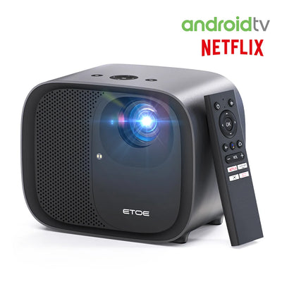 ETOE E3 Pro Projector, Dolby Digital Plus, Native 1080P, 600 ANSI, Android TV 11.0, Amlogic S905, 2GB+16GB, 5G WiFi, 4K Decoding