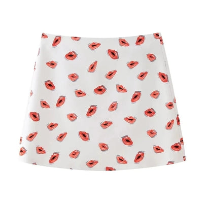 2024 Printed Women Mini Skirt Sets For Women 2 Pieces Long Sleeve Shirts Top Women Suits New Two Piece Set Women Outfit
