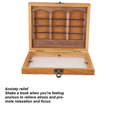Miniature Bookshelf Decoration Miniature Book Boxes Display Shelf Relieve Stress Exquisite  Wood Stylish for Bookstore