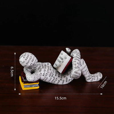 Creative Bookshelf Decorative Crafts Resin Reader Decoration Home Study Decorative Crafts Decoration