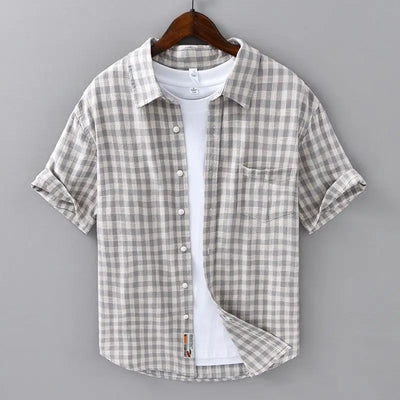 Shirt Short-sleeved Men's Summer 2025 New Trendy Brand Top Casual Lapel Youth High-end Feeling