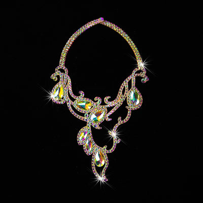 Necklace Collar Choker Ancient Egyptian Costume Belly Dance Jewelry Sparkle Rhinestone Costume Accessory Photography Show Stage