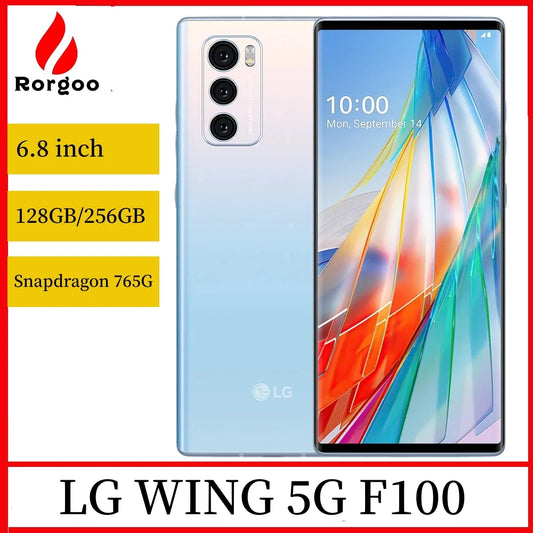 LG WING 5G Original Unlocked Mobile phone F100N US Version 4G LTE Cell Phone 6.8'' 8GB RAM 128GB/256GB ROM Android SmartPhone