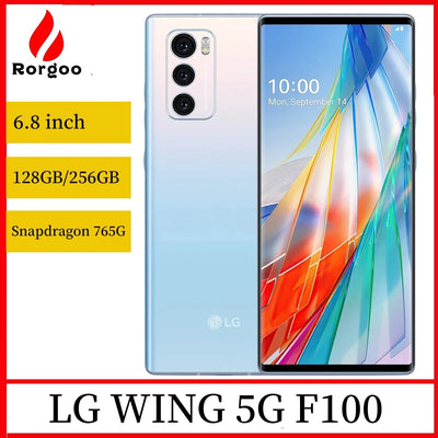 LG WING 5G Original Unlocked Mobile phone F100N US Version 4G LTE Cell Phone 6.8'' 8GB RAM 128GB/256GB ROM Android SmartPhone