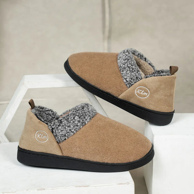 Kidmi Winter Fur Women Shoes Loafers Antiskid Outdoor Warm Cotton Shoes Soft Fleece Fuzzy Women Shoes Indoor Cozy House Slippers