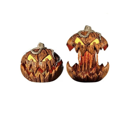 2025 Halloween Horror Pumpkin Head Yard Decor Outdoor Garden Ornaments Can Light And Sound Automatically Lift And Lower Gifts