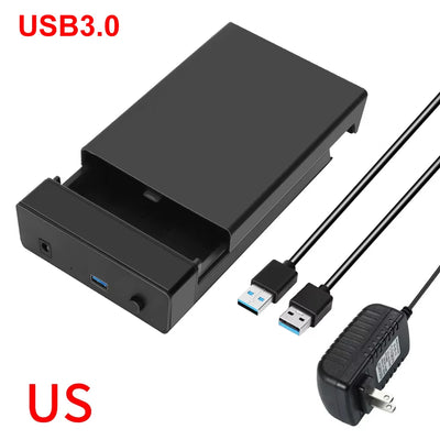 External Hard Drive Enclosure 2.5/3. 5 Inch SSD External Hard Drive Box 20TB SATA to USB 3.0 Hard Disk Case Adapter for PC