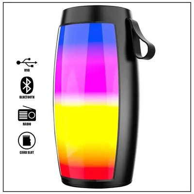 Lanfy# BT-1202 Portable Bluetooth Speaker with Colorful 360 LED Light Show