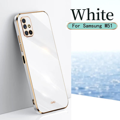 Funda de TPU suave para Samsung Galaxy M51 con protección antihuellas para la cámara.