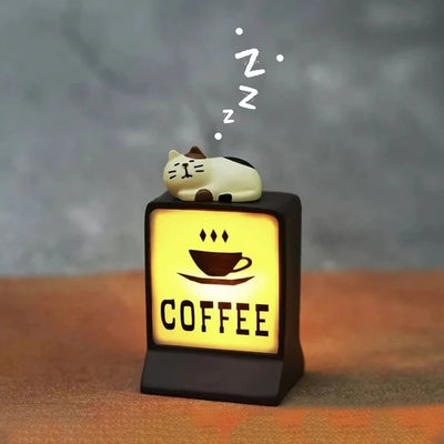 Creative Magnetic Fridge Stickers Coffee Shop 711 Luminous Label Convenience Store Signs Refrigerator Sticker Kitchen Decoration