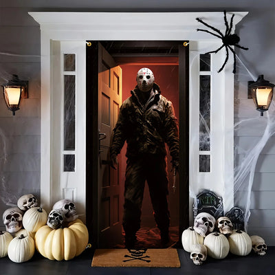 1 piece Halloween men's party theme with mask decoration, suitable for indoor and outdoor entrances, courtyards, and gardens