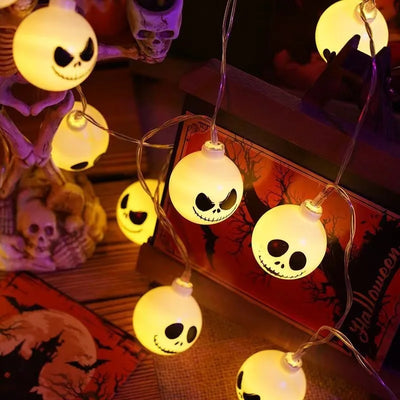 2025 Halloween Day Decoration Ghost String Lights LED Spooky Specter Fairy Lights Ghosts Battery Operated Party Indoor Decor
