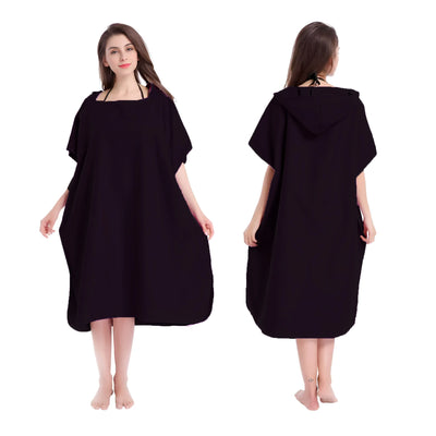 Microfiber Hooded Towel Men Women Swim Beach Travel Quick Dry Changing Robe Cape Bath Towel Bathrobe Surf Poncho Sauna Play