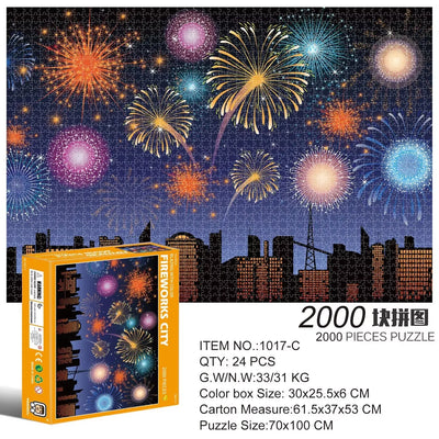 2000 Pieces Jigsaw Puzzle Various Landscape Patterns Jigsaw Puzzle Educational Toy for Kids Children 's Games Christmas Gift