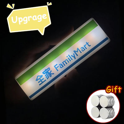 Coffee Shop Magnetic Fridge Stickers Creative Convenience Store Light Signs Home Decorative Ornaments 711 Luminous Light Boxes