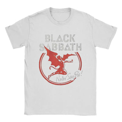 Men's T-Shirts Black Cool Sabbaths Novelty Cotton Tee Shirt Short Sleeve T Shirt Round Collar Tops Gift Idea