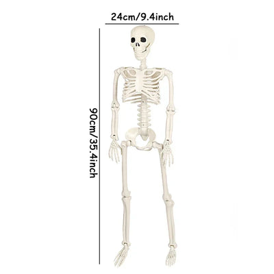 Halloween Movable Skeleton Fake Human Skull Bones Halloween Party Home Bar Decorations Haunted House Horror Props Ornament Toys