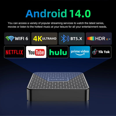 Smart TV box Factory Directly Android14 RK3518 Mortal T1 MINI Voice remote WiFi6 4K@60fps WiFi6 Blueooth 2GB16GB Streaming