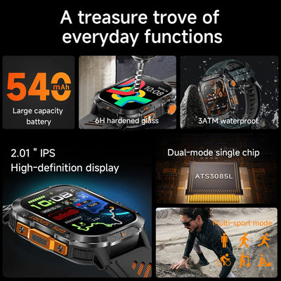 2025 New For HUIAWE GPS Smart Watch Men 540 mAh Battery 3ATM Waterproof Smartwatch Compass Altimeter Barometer Sport Bracelet