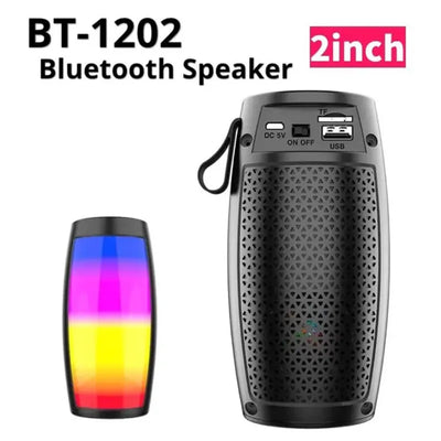 Lanfy# BT-1202 Portable Bluetooth Speaker with Colorful 360 LED Light Show
