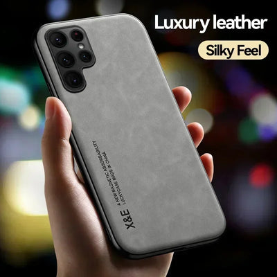 Case For Samsung S25 S24 S23 Ultra FE Luxury Protective Cover Magnetic Car Holder Phone Coque Fundas Capa