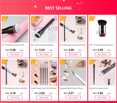 Ultra Thin Foundation Brush Lightweight and Thin Face Contour Brush Flat Contour Brush Blending Foundation Cream Makeup Brushes