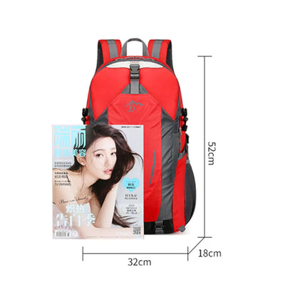 40L 840D Portable Waterpr Backpack Folding Mountaineering Bag Ultralight Outdoor Climbing Cycling Travel Knapsack Hiking Daypack