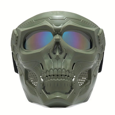 Motorcycle skull mask wind goggles outdoor sports riding glasses Halloween props windproof tactical mask