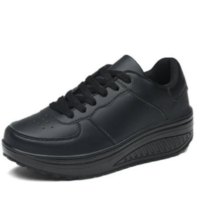 Women Shoes Lace Up Leather Shoes Sports Shoes Student Increase Platform Sneakers Outdoor Walking Women Shoes Zapatos De Mujer